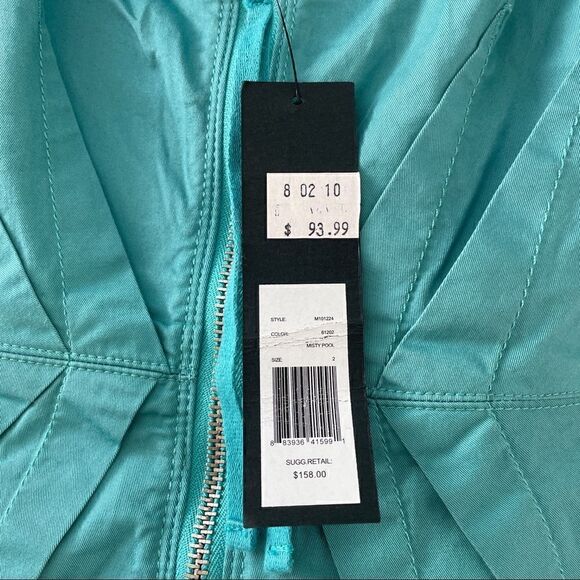 Marc by Marc Jacobs Zip Misty Pool Crop Top Size 2 NWT - Picture 4 of 6